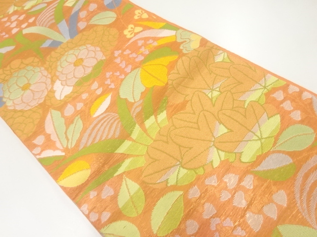 JAPANESE FUKURO OBI FOR SUMMER / WOVEN KIKU